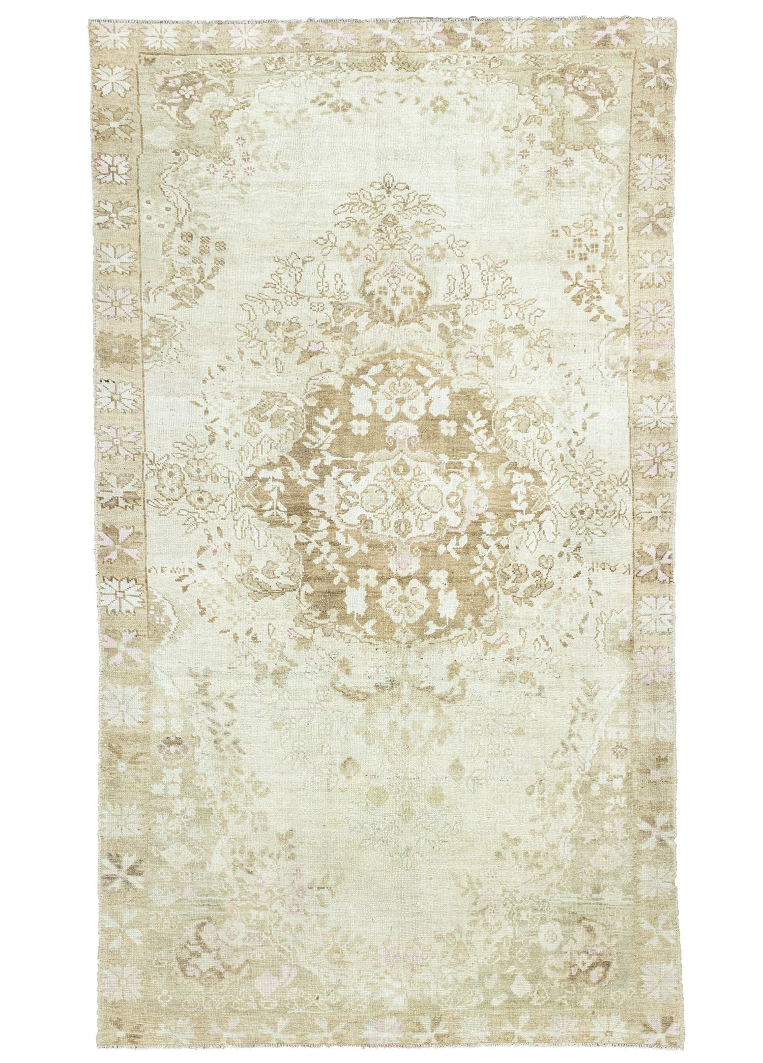 Soho Antiq-Koltan Floral Madalyon Desenli Yün Halı 204x352 Cm-Halı-1-Milagron.com