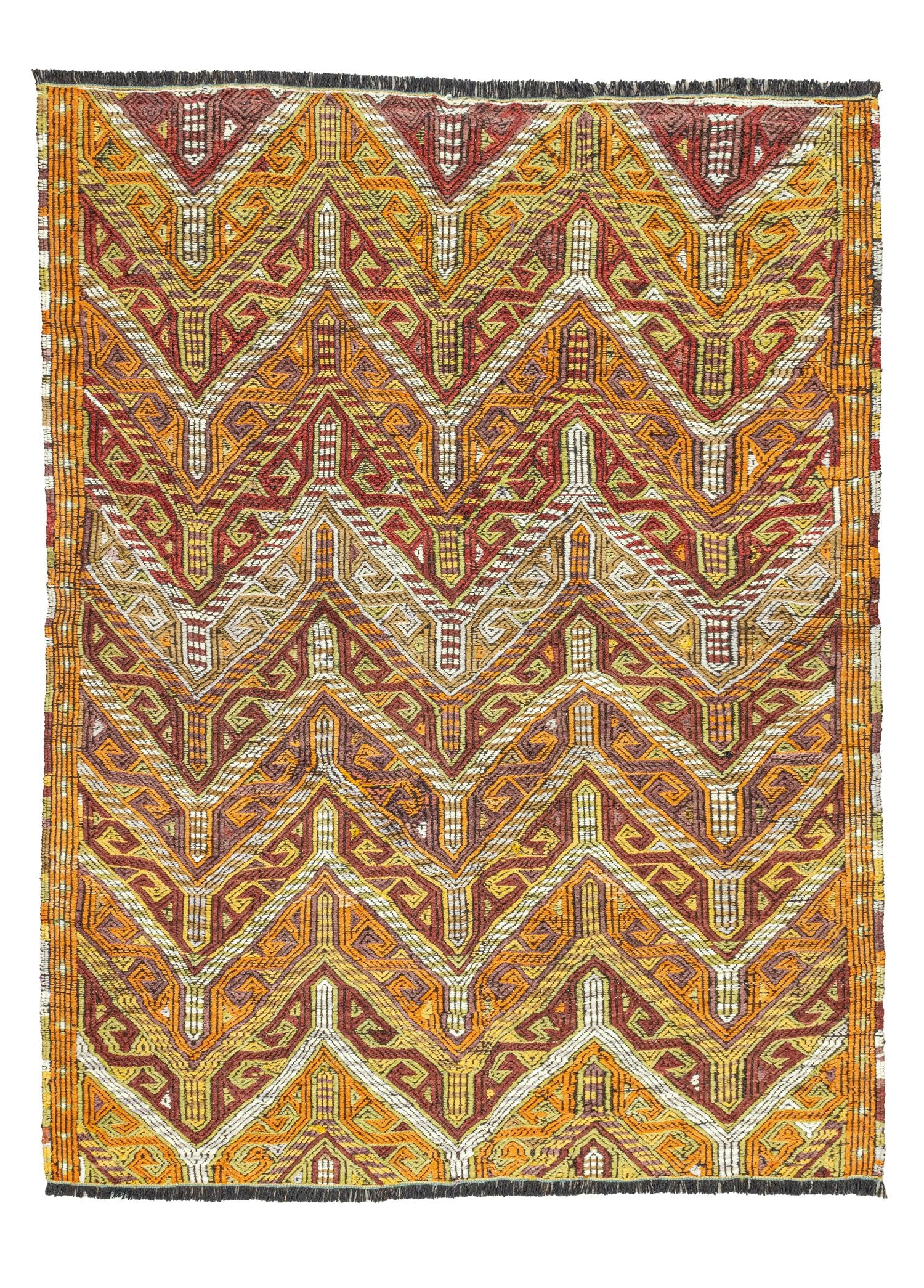Soho Antiq-Kortu Etnik Renkli El Dokuma Cicim Kilim 131x166 Cm-Kilim-1-Milagron.com