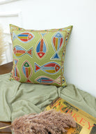 Soho Antiq-Krista Balık Desenli El Yapımı Kırlent 50x50 Cm-Kırlent-2-Milagron.com