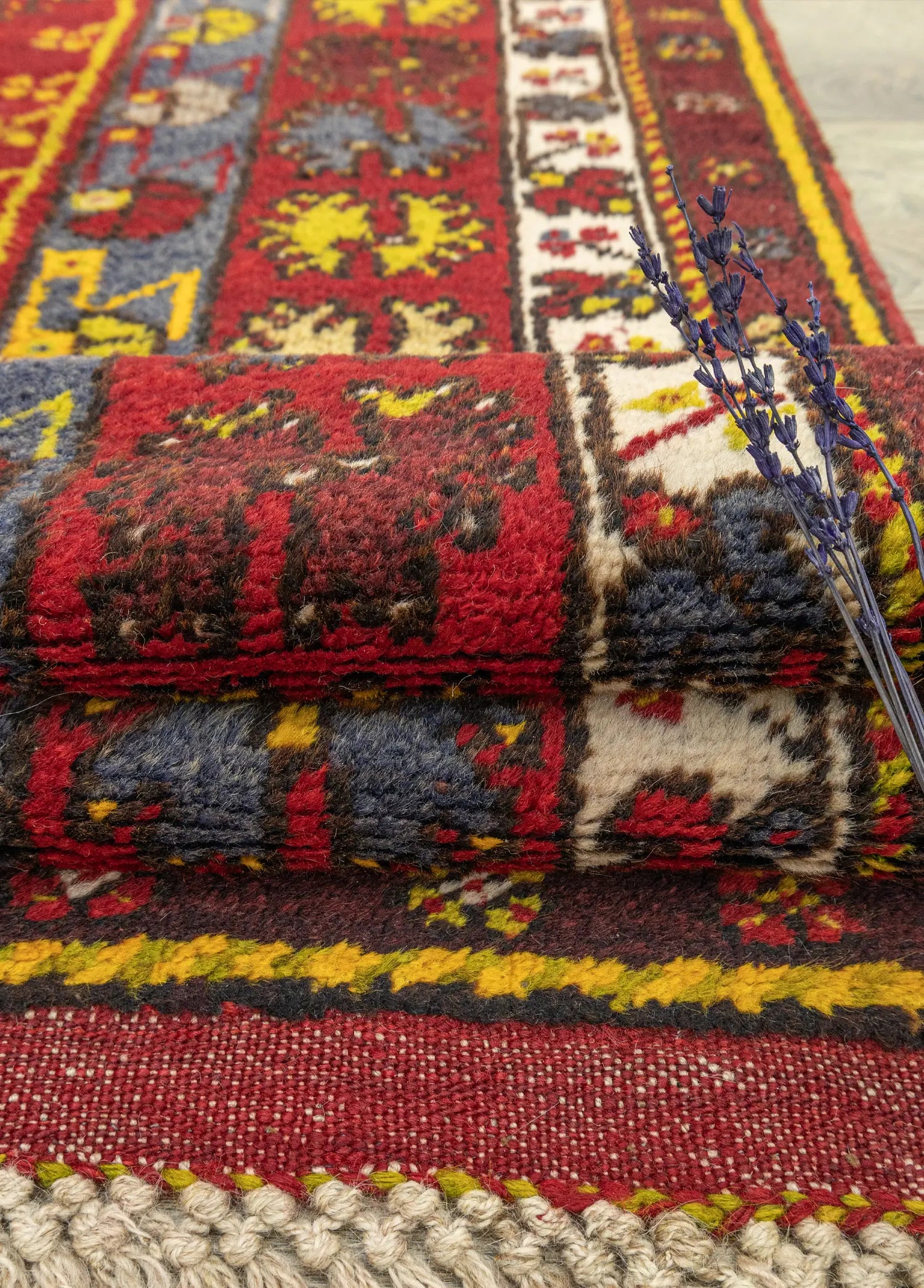 Soho Antiq-Kuzca El Dokuma Yün Köy Halı 125x195 Cm-4-Milagron.com