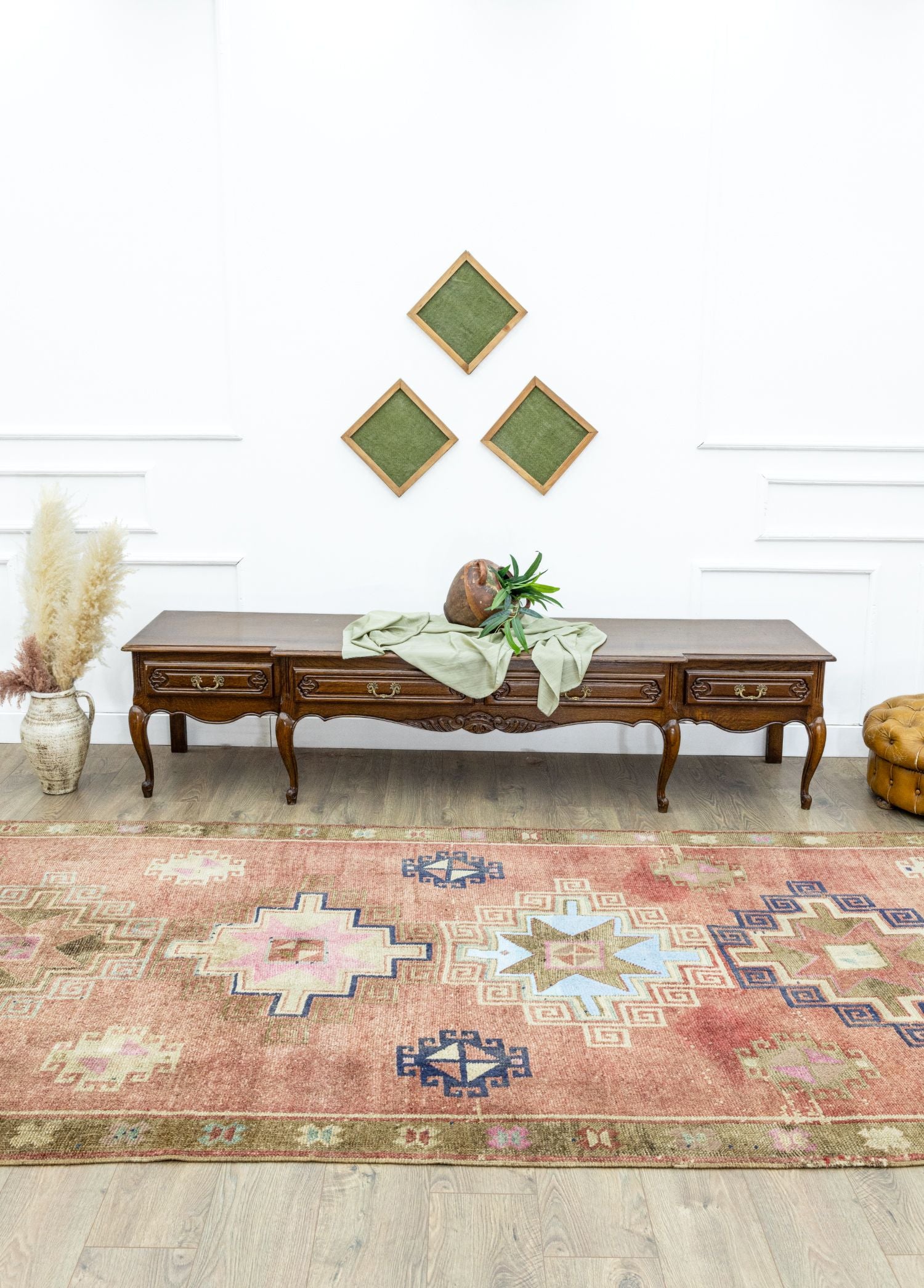 Soho Antiq-Laine El Dokuma Yün Herki Yolluk 160x448 Cm-Halı-2-Milagron.com