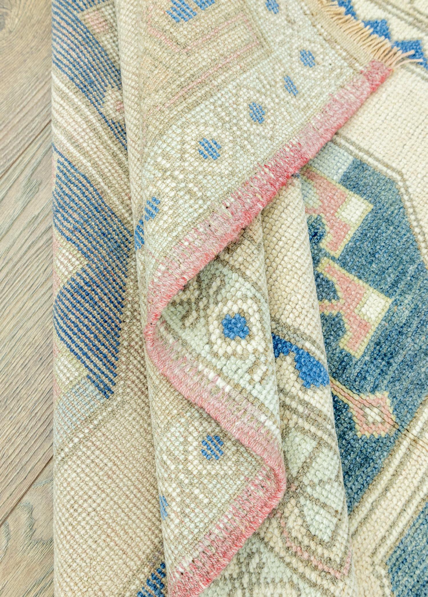 Soho Antiq-Lova Geometrik Desenli El Dokuma Halı 103x214 Cm-Halı-6-Milagron.com