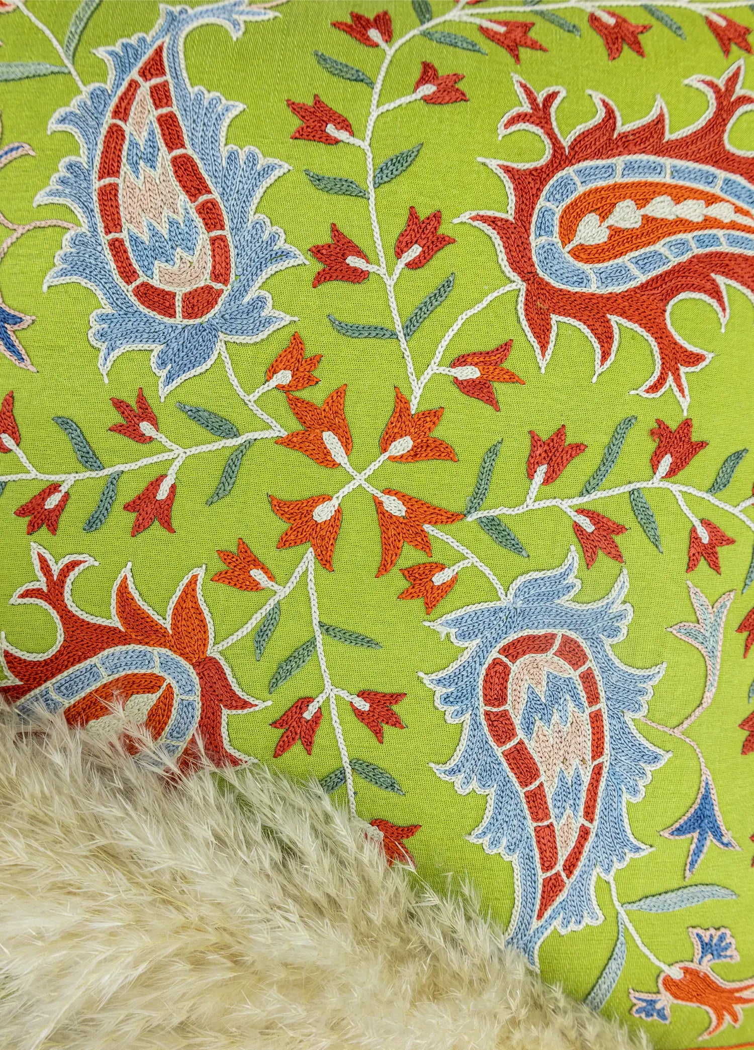 Soho Antiq-Mabel Floral Tasarımlı Kırlent 50x50 Cm-3-Milagron.com