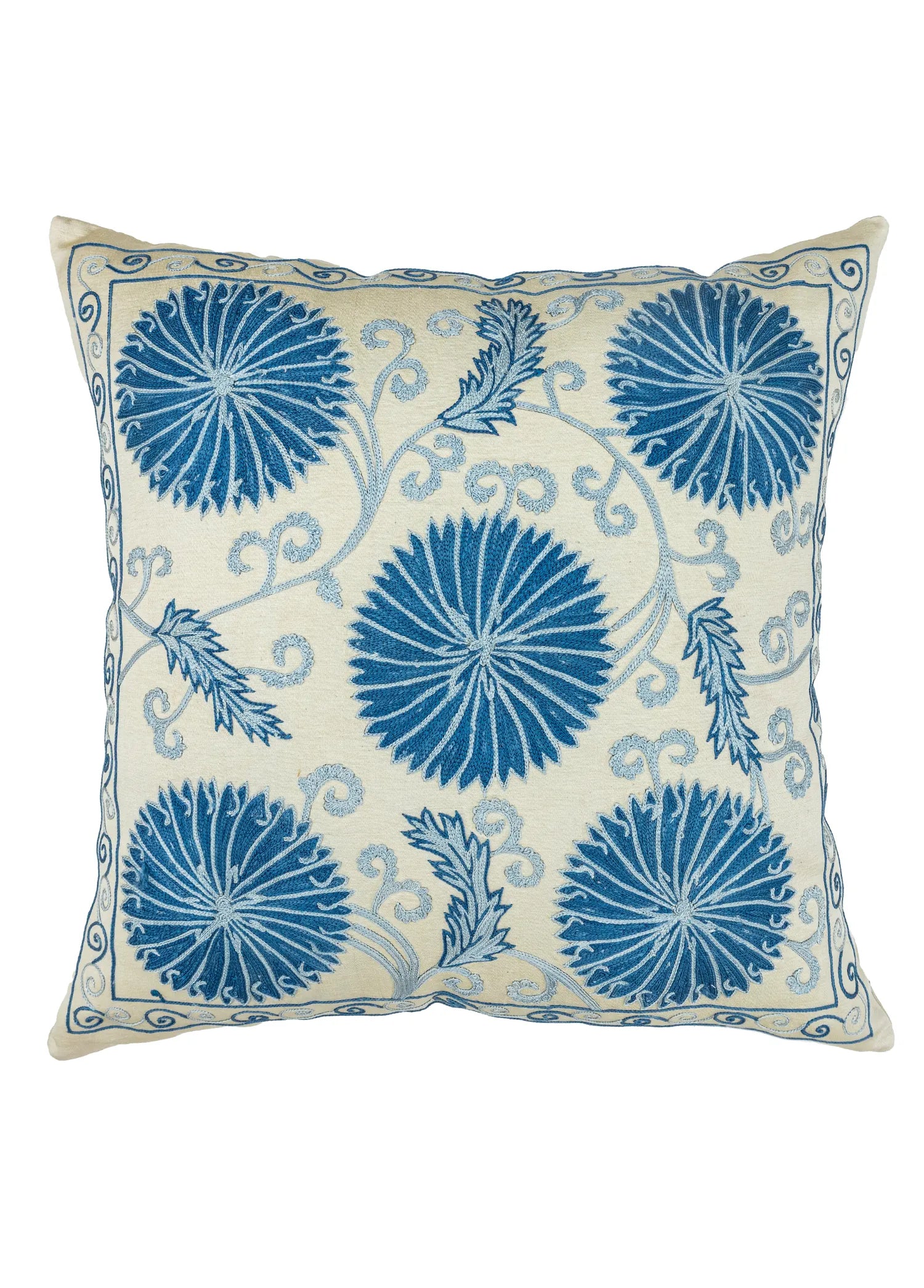 Soho Antiq-Madlen El Yapımı Suzani Kırlent 50x50 Cm-Kırlent-1-Milagron.com