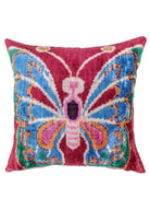 Soho Antiq-Mahnaz Kelebek Desenli El Yapımı Kırlent 50x50 Cm-Kırlent-1-Milagron.com