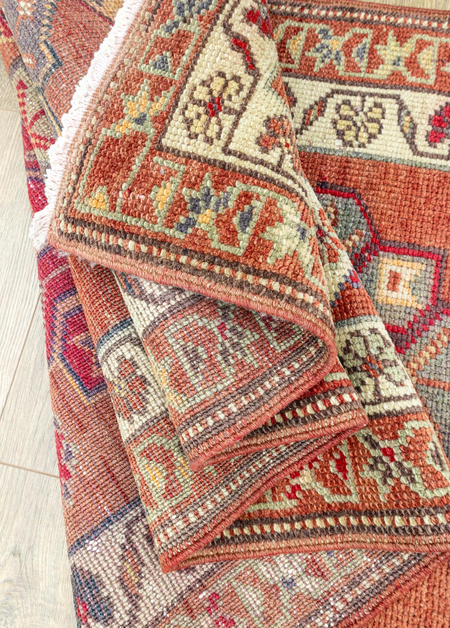 Soho Antiq-Maise Floral El Dokuma Herki Yolluk 88x417 Cm-Halı-6-Milagron.com