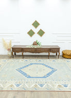 Soho Antiq-Marinel Geometrik Desenli El Dokuma Halı 220x330 Cm-Halı-2-Milagron.com