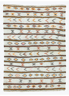 Soho Antiq-Mogan İlkel Motifli El Dokuma Kendir Kilim 201x279 Cm-Halı-1-Milagron.com