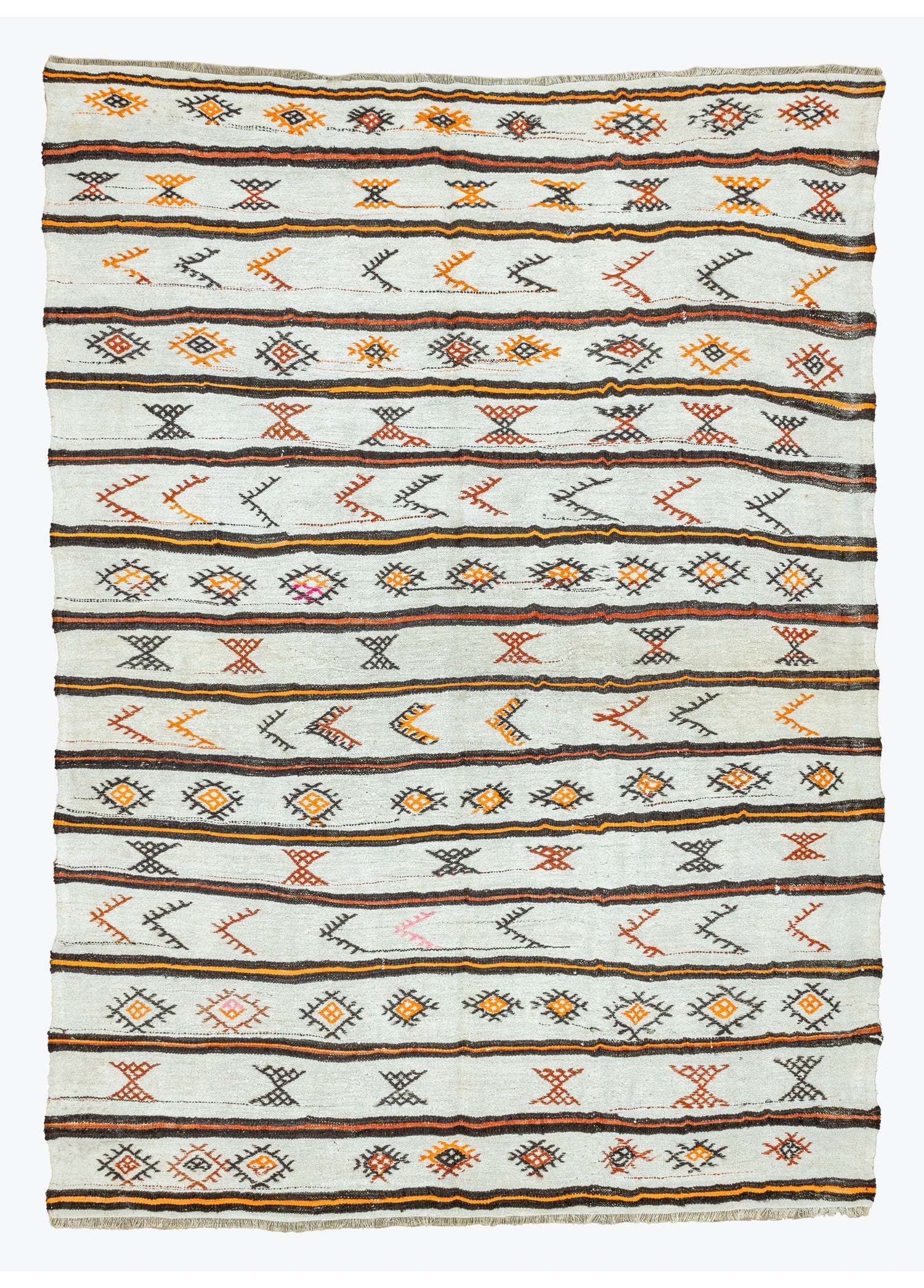 Soho Antiq-Mogan İlkel Motifli El Dokuma Kendir Kilim 201x279 Cm-Halı-1-Milagron.com