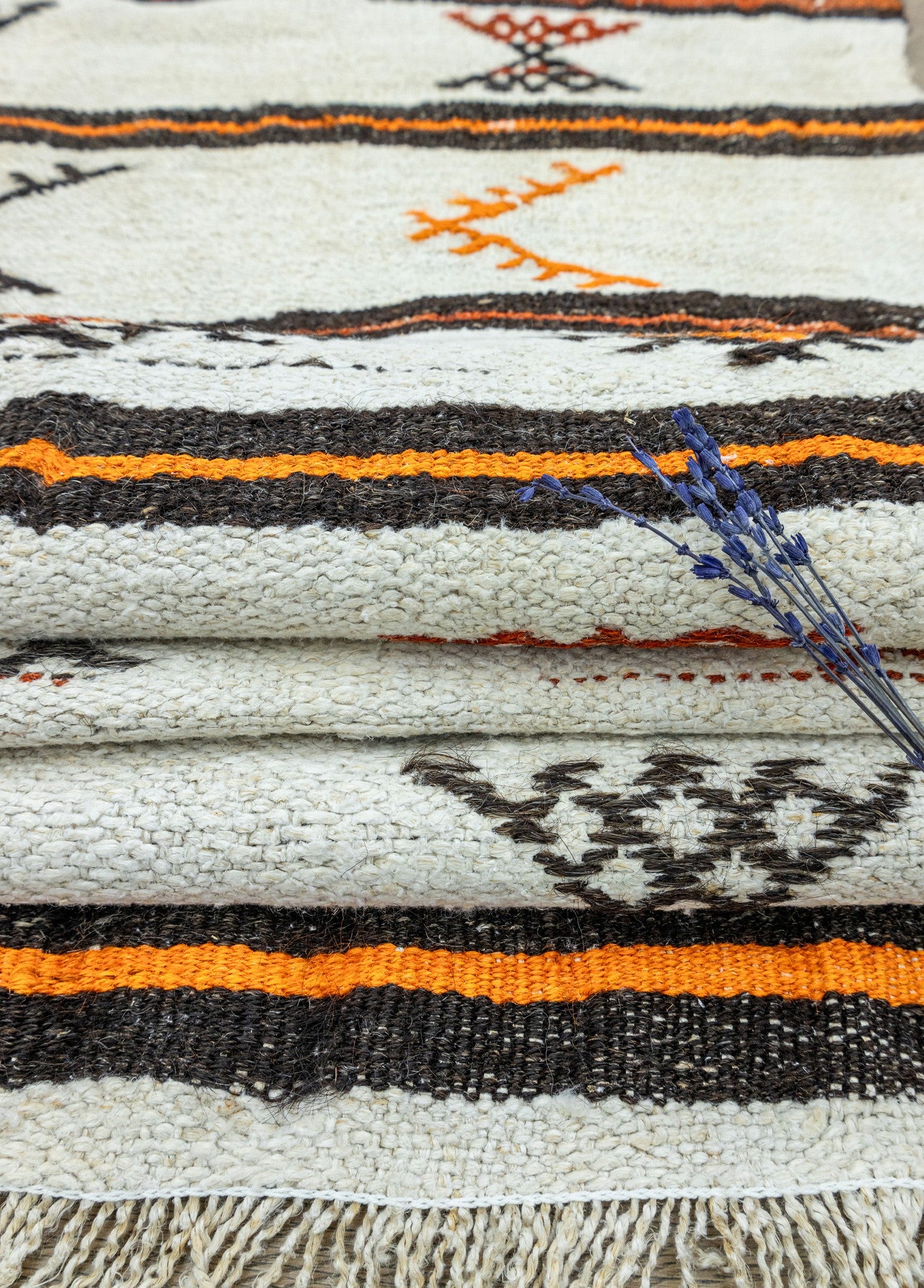 Soho Antiq-Mogan İlkel Motifli El Dokuma Kendir Kilim 201x279 Cm-Halı-4-Milagron.com