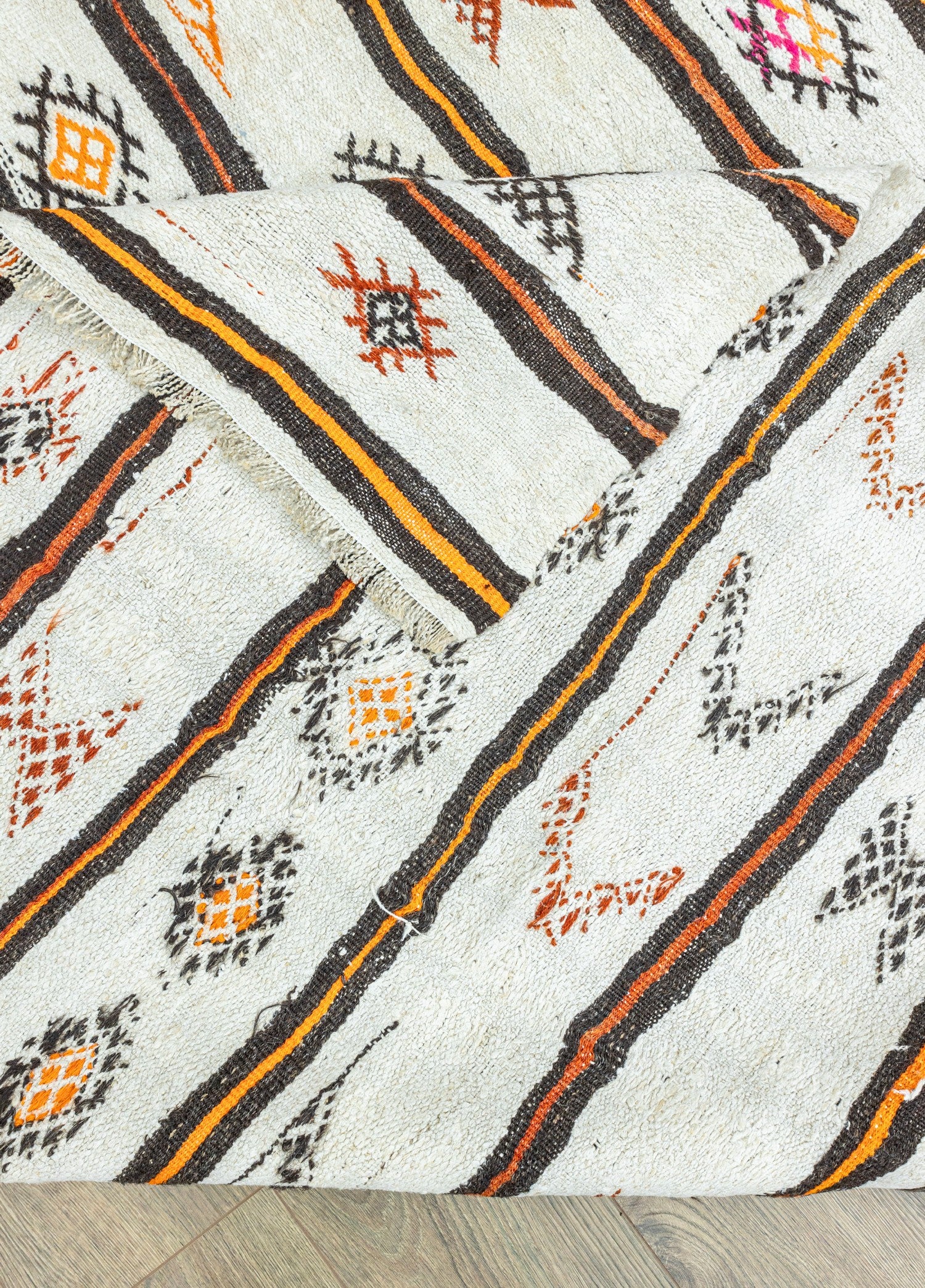 Soho Antiq-Mogan İlkel Motifli El Dokuma Kendir Kilim 201x279 Cm-Halı-6-Milagron.com