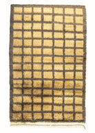 Soho Antiq-Okker Geometrik Desenli Tiftik Halı 144 x 177 Cm-Halı-1-Milagron.com