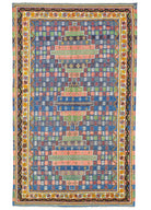 Soho Antiq-Rabat Geometrik Desenli Fas Halı Kilim 205x344 Cm-Kilim-1-Milagron.com