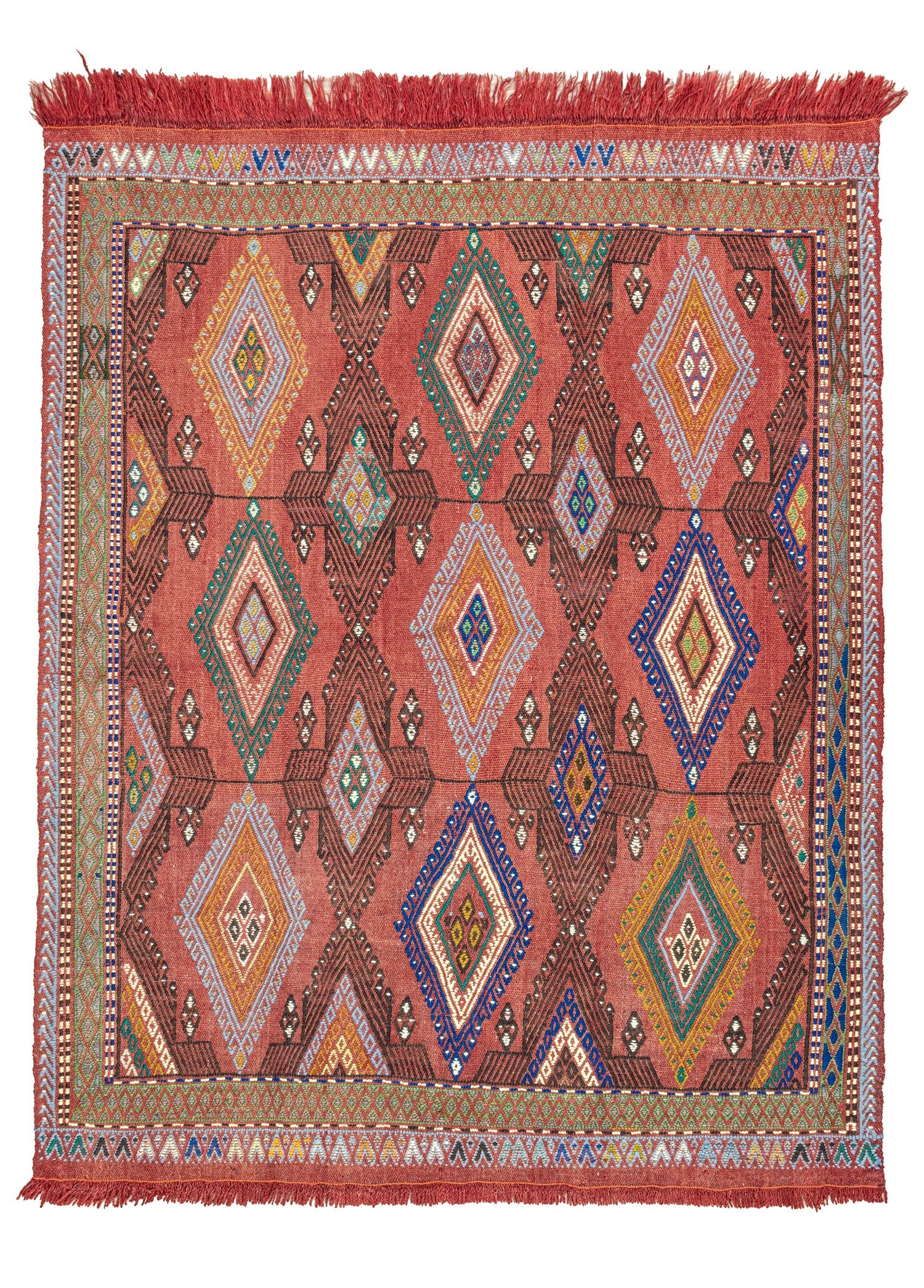 Soho Antiq-Rinat Etnik Tasarımlı El Dokuma Cicim Kilim 131x159 Cm-Halı-1-Milagron.com