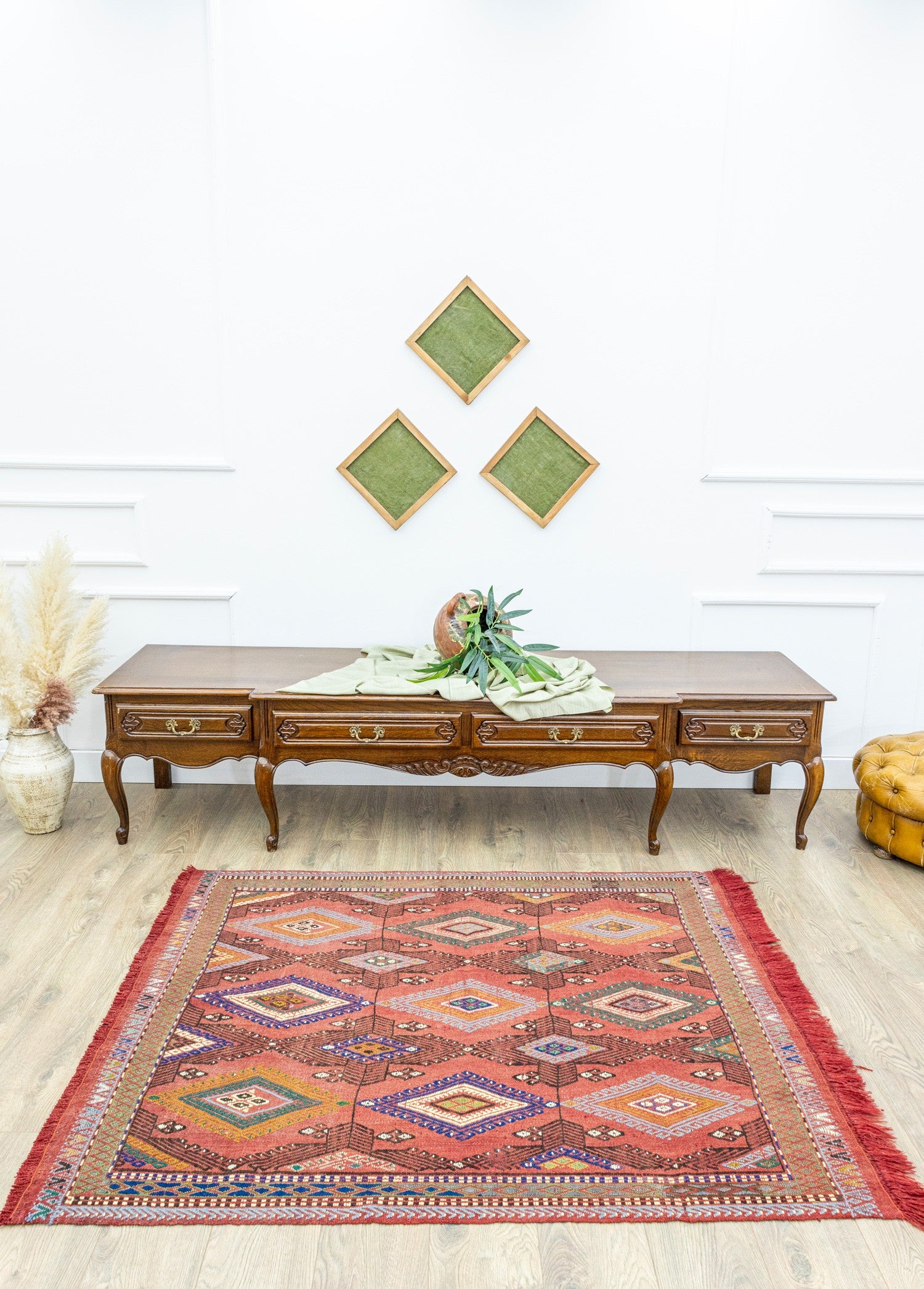 Soho Antiq-Rinat Etnik Tasarımlı El Dokuma Cicim Kilim 131x159 Cm-Halı-2-Milagron.com