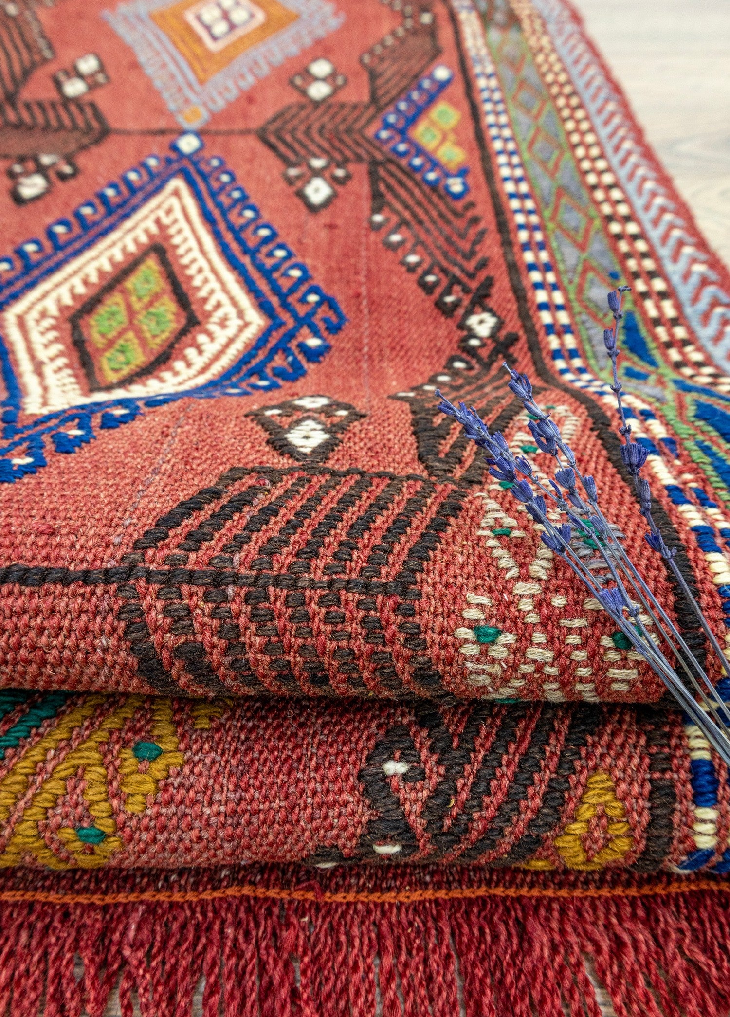 Soho Antiq-Rinat Etnik Tasarımlı El Dokuma Cicim Kilim 131x159 Cm-Halı-4-Milagron.com