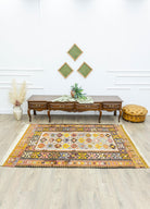 Soho Antiq-Rissa Geometrik Tasarımlı El Dokuma Kilim 152x220 Cm-Kilim-2-Milagron.com