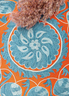 Soho Antiq-Rozen İpek İşlemeli Suzani Kırlent 50x50 Cm-Yastık-3-Milagron.com