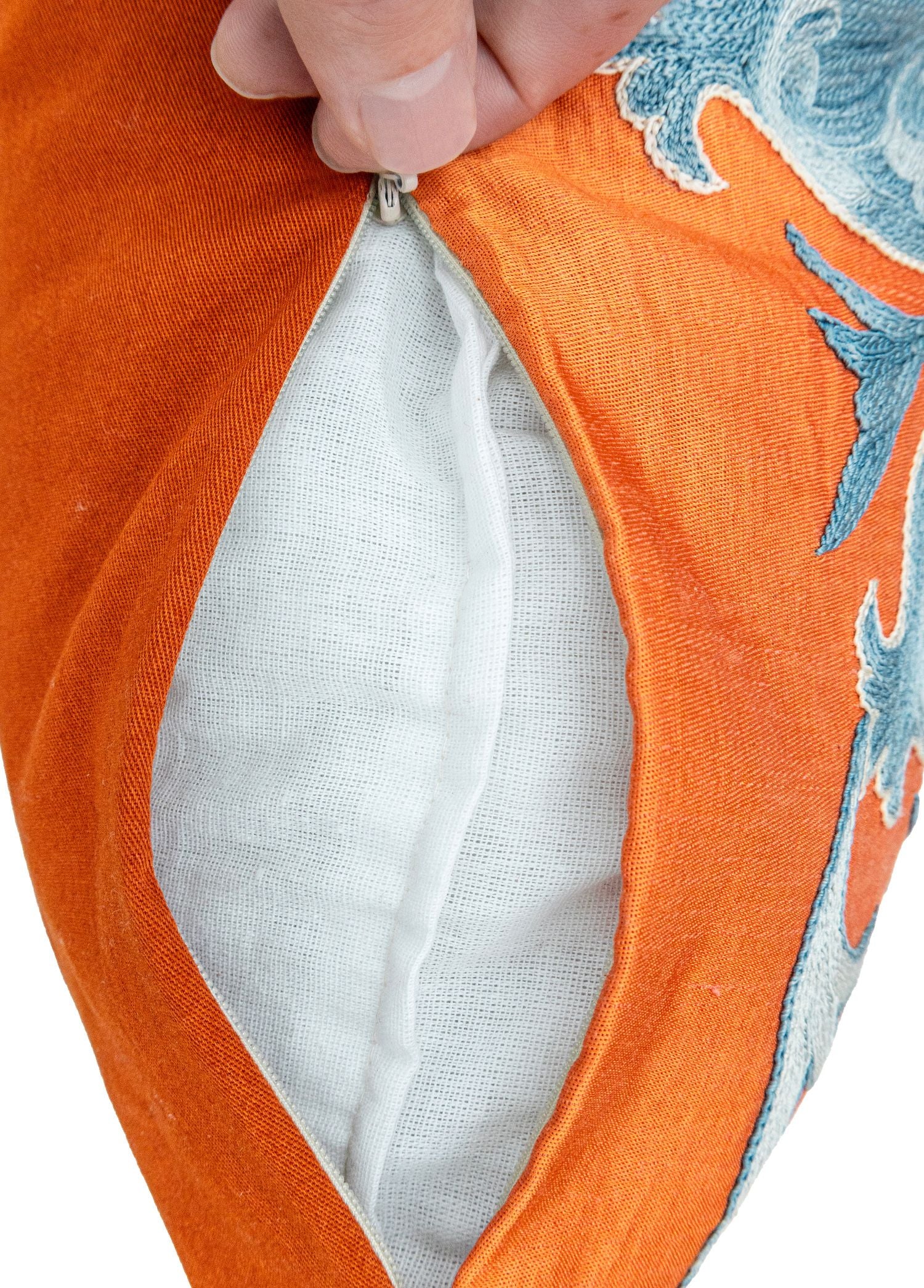 Soho Antiq-Rozen İpek İşlemeli Suzani Kırlent 50x50 Cm-Yastık-7-Milagron.com