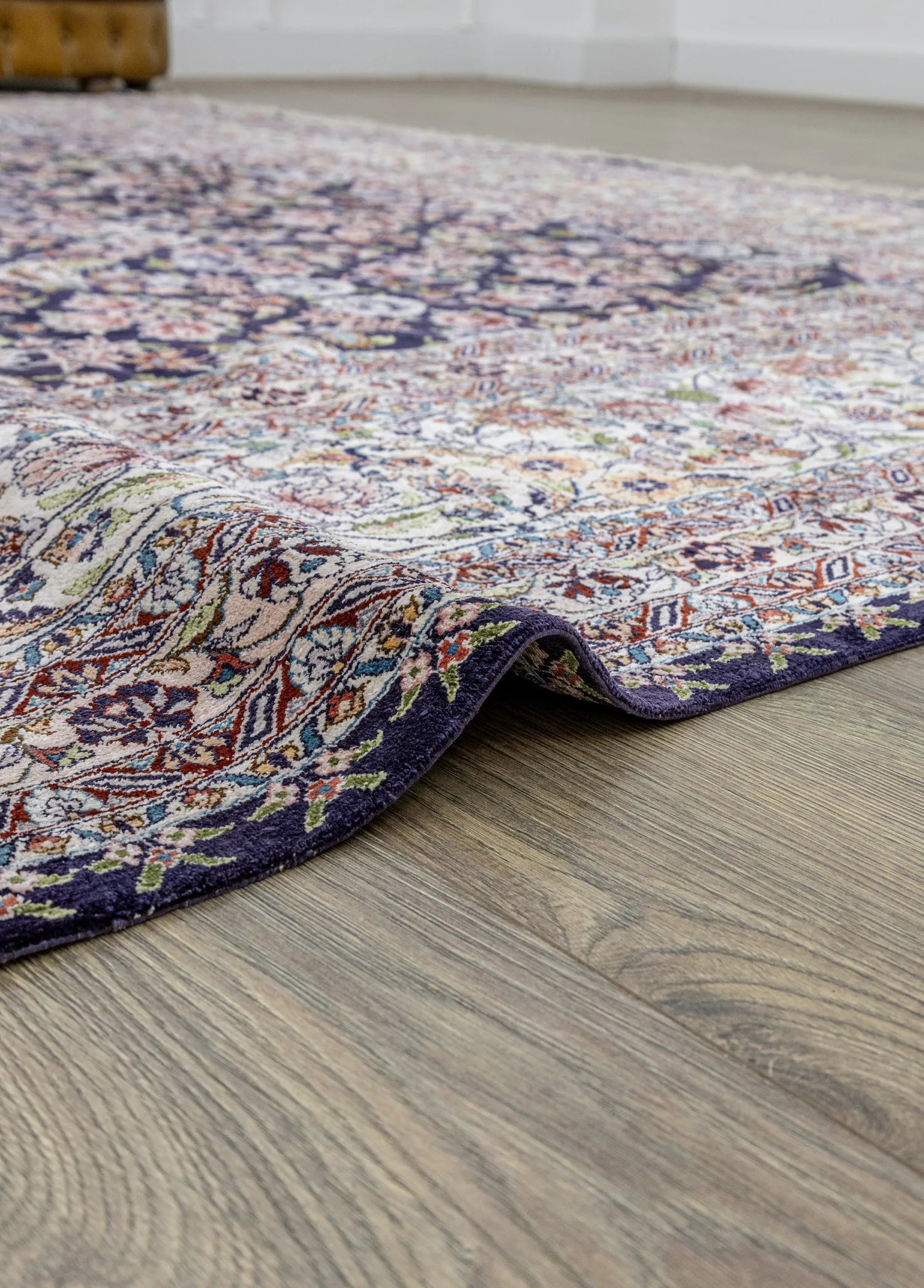 Soho Antiq-Sariya Serpme çiçek Motifli İpek Halı 277x359 Cm-5-Milagron.com