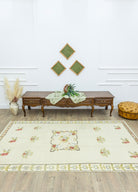 Soho Antiq-Saulet Kanaviçe İşlemeli El Dokuma Kilim 153x269 Cm-Halı-2-Milagron.com