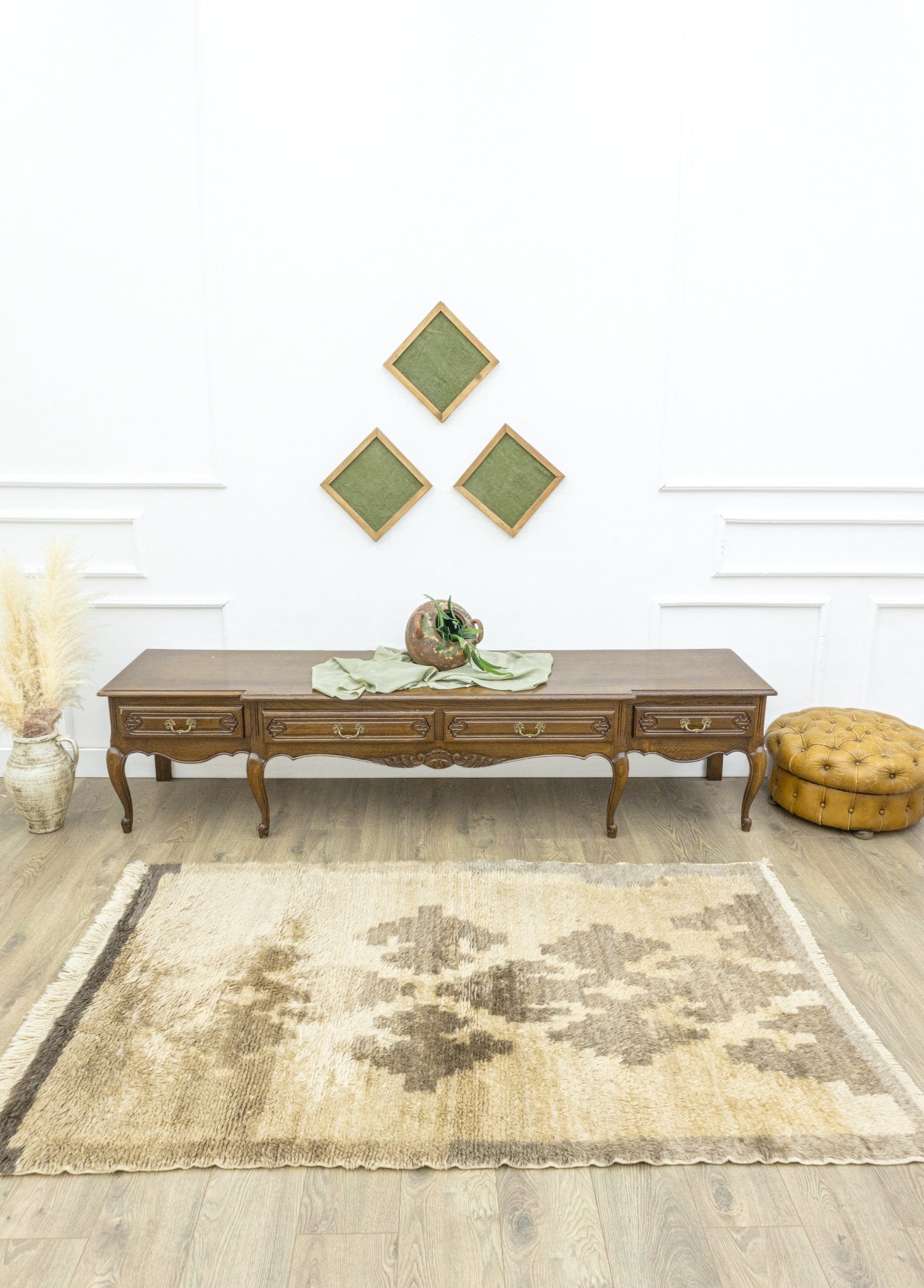 Soho Antiq-Setenay İlkel Tasarımlı Tülü Halı 178x197 Cm-Halı-2-Milagron.com