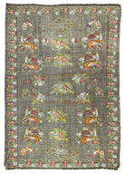 Soho Antiq-Setenay Kanaviçe İşlemeli El Dokuma Yün Kilim 154x221 Cm-Halı-1-Milagron.com