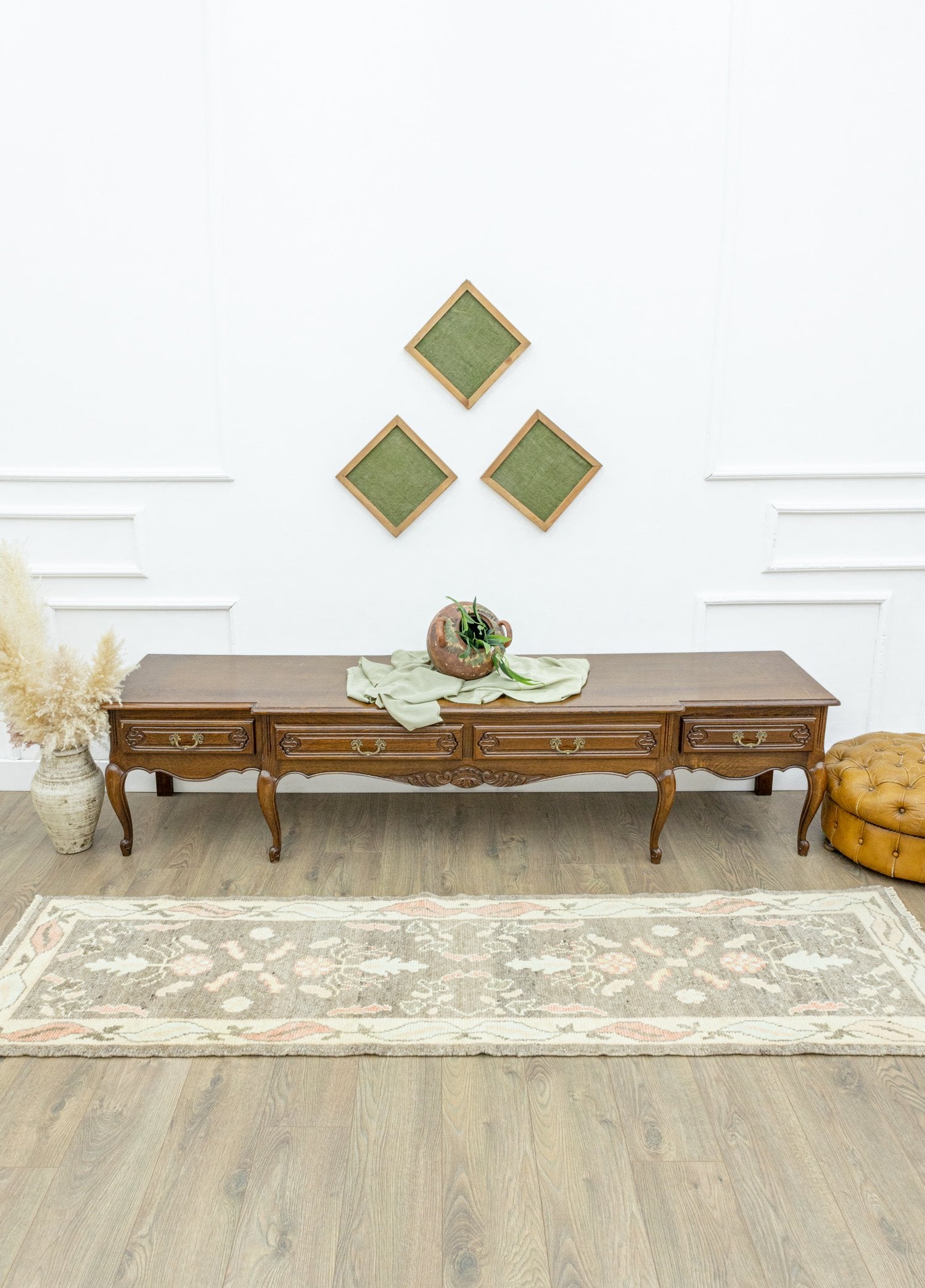 Soho Antiq-Siyurgal Floral Desenli Uşak Yolluk 70x251 Cm-Halı-2-Milagron.com