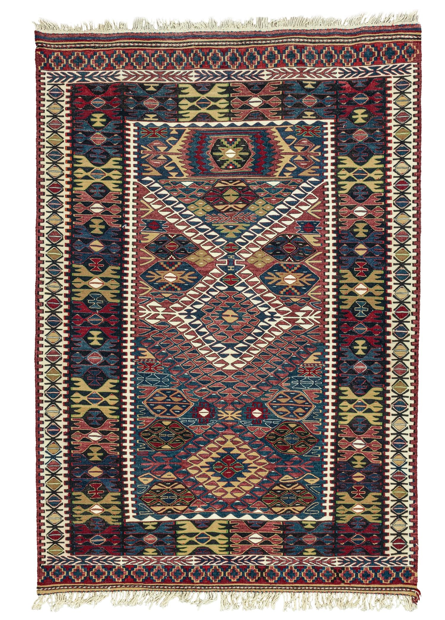 Soho Antiq-Vigen Rustik El Dokuma Yün Nuzumla Kilimi 136x196 Cm-Kilim-1-Milagron.com