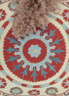 Soho Antiq-Yasha çiçekli İpek Suzani Kırlent 50x50 Cm-Kırlent-3-Milagron.com