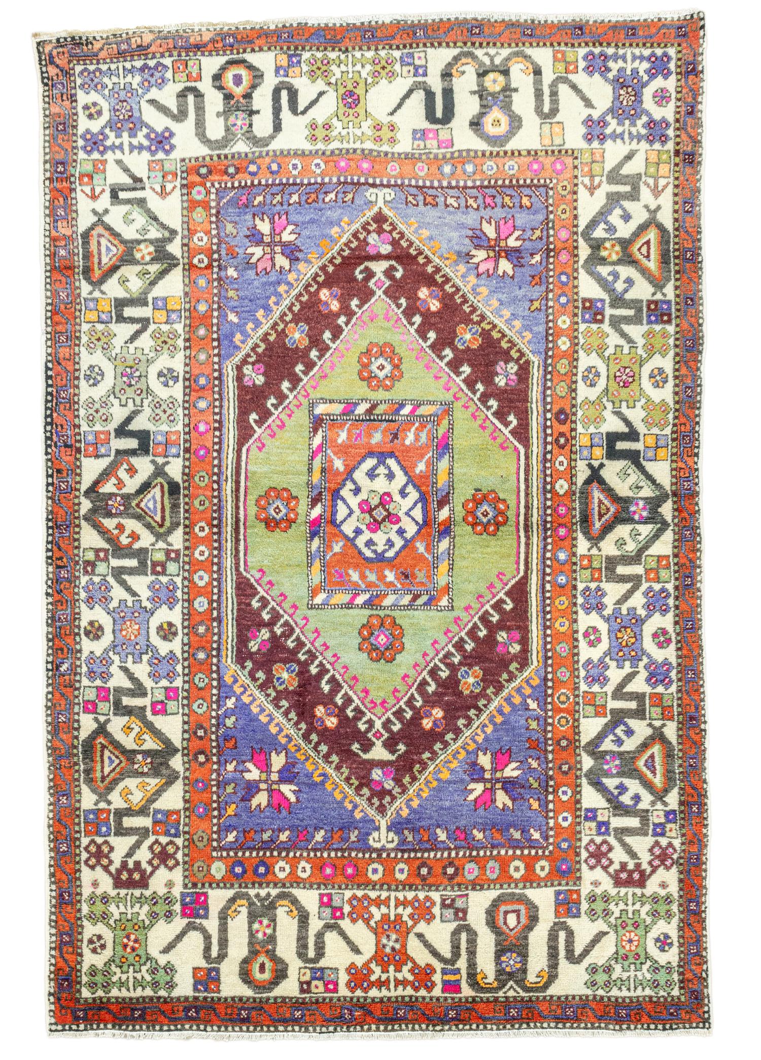 Soho Antiq-Yunt Dağı Renkli El Dokuma Yün Halı 170x260 Cm-Halı-1-Milagron.com