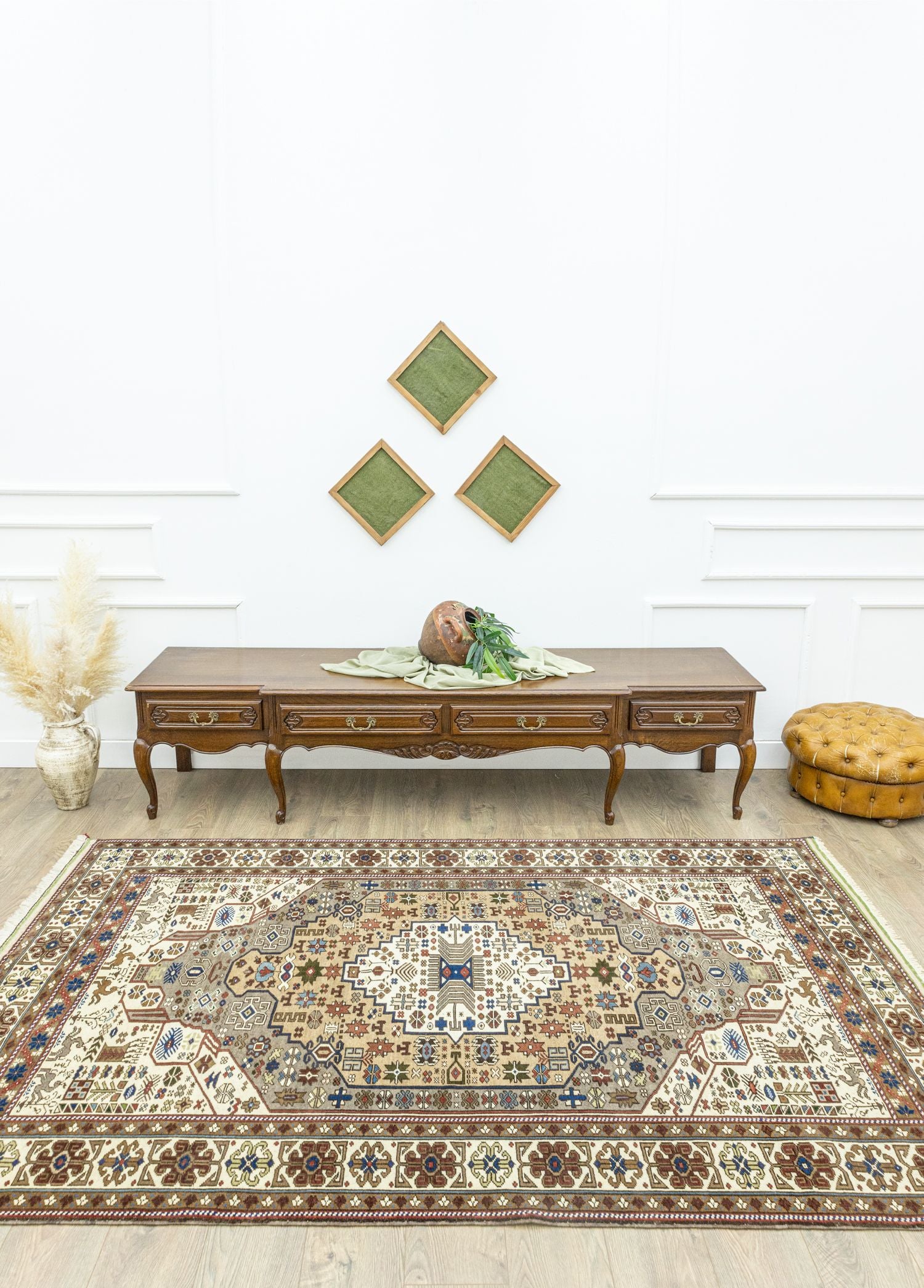 Soho Antiq-Zeine El Dokuma Yün Obruk Halısı 163x253 Cm-Halı-2-Milagron.com