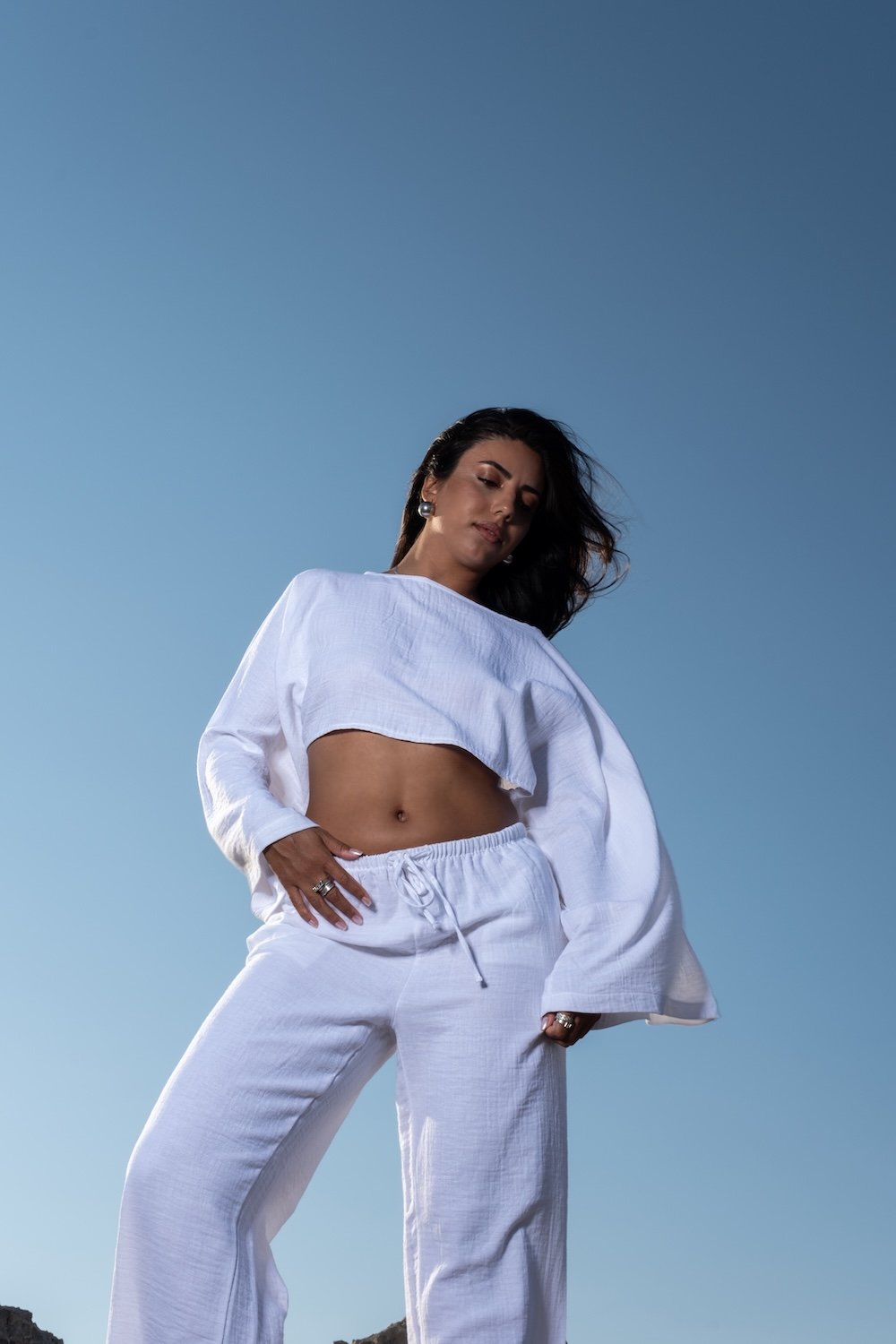 Soi Concept-Uzun Kollu Crop-Top-2-Milagron.com