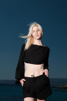 Soi Concept-Uzun Kollu Crop-Top-2-Milagron.com