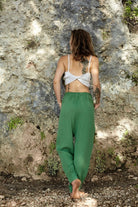 Soluna-Autum Muslin Pants Green-Pantolon-2-Milagron.com