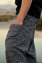 Soluna-Triangle Patterned Pants-Keten Pantolon-1-Milagron.com