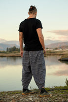 Soluna-Triangle Patterned Pants-Keten Pantolon-2-Milagron.com