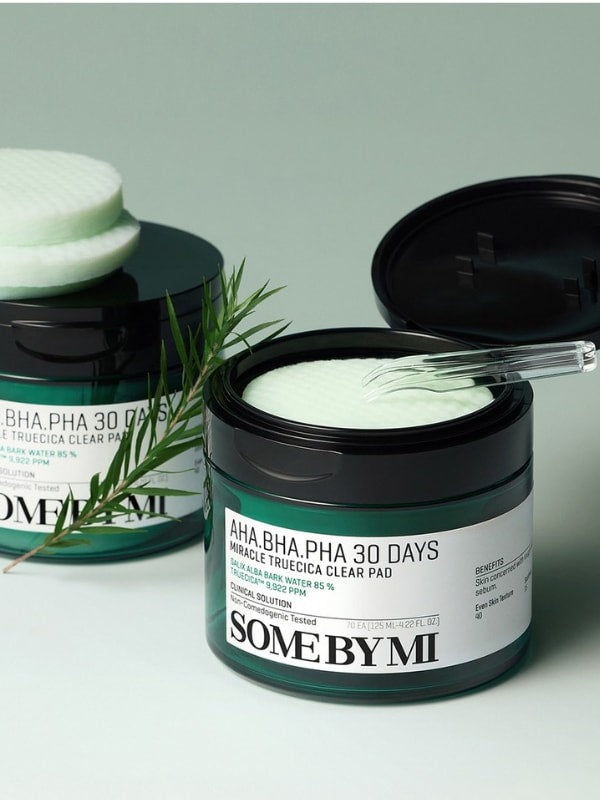 Some By Mi AHA-BHA-PHA 30 Days Miracle True Cica Clear Pad - Aha-Bha-Pha Asitlerini İçeren Hassas Ciltlere Özel Tonikli Pad
