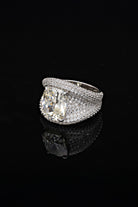 SooSilky-Cushion Tektaş Ve Pave Montürlü Yüzük-Yüzük-2-Milagron.com