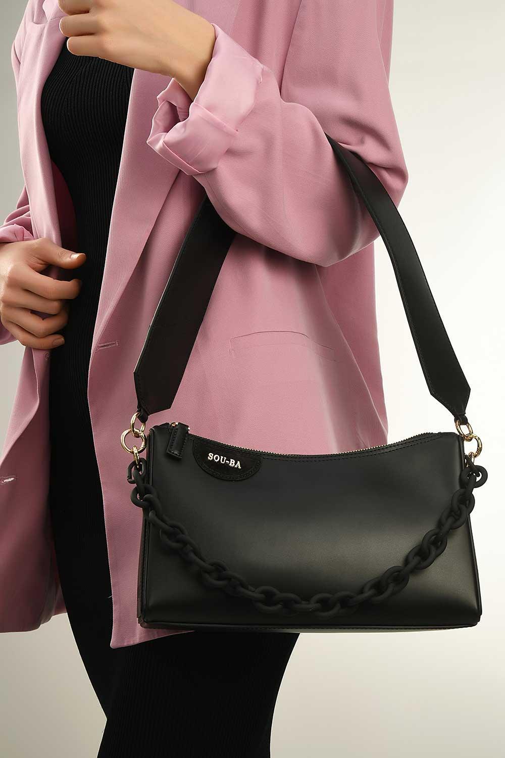 Sou-Ba-Kate Black-Omuz Çantası-6-Milagron.com