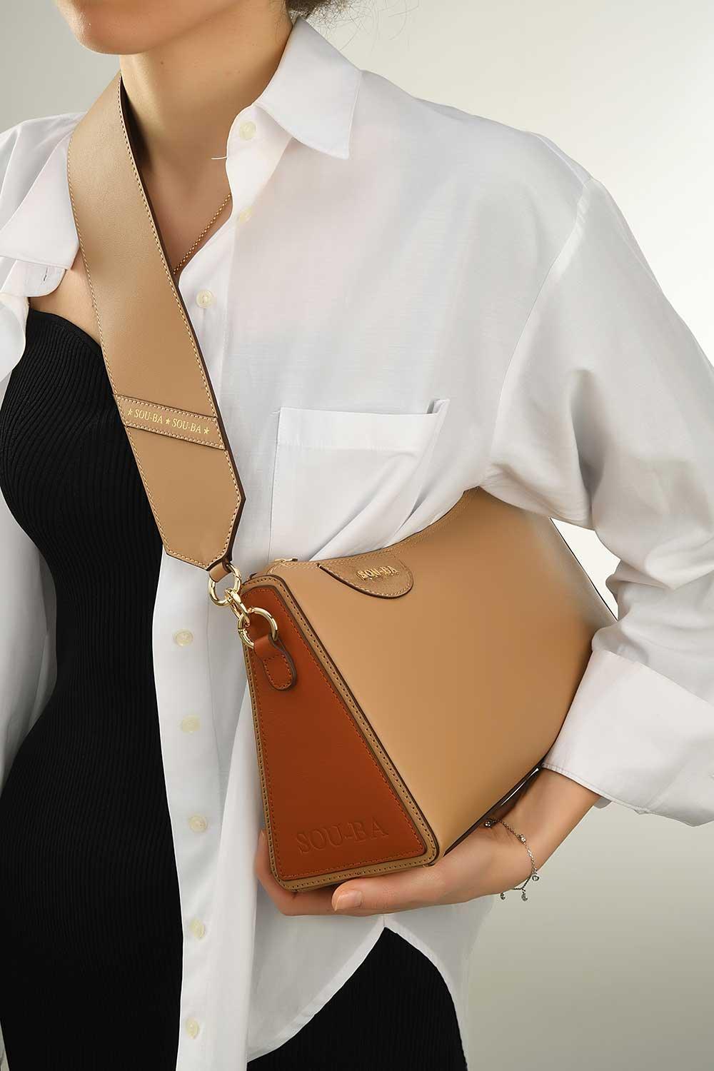 Sou-Ba-Kate Cappuccino-Omuz Çantası-6-Milagron.com