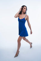 AngiE Blue Mini Elbise
