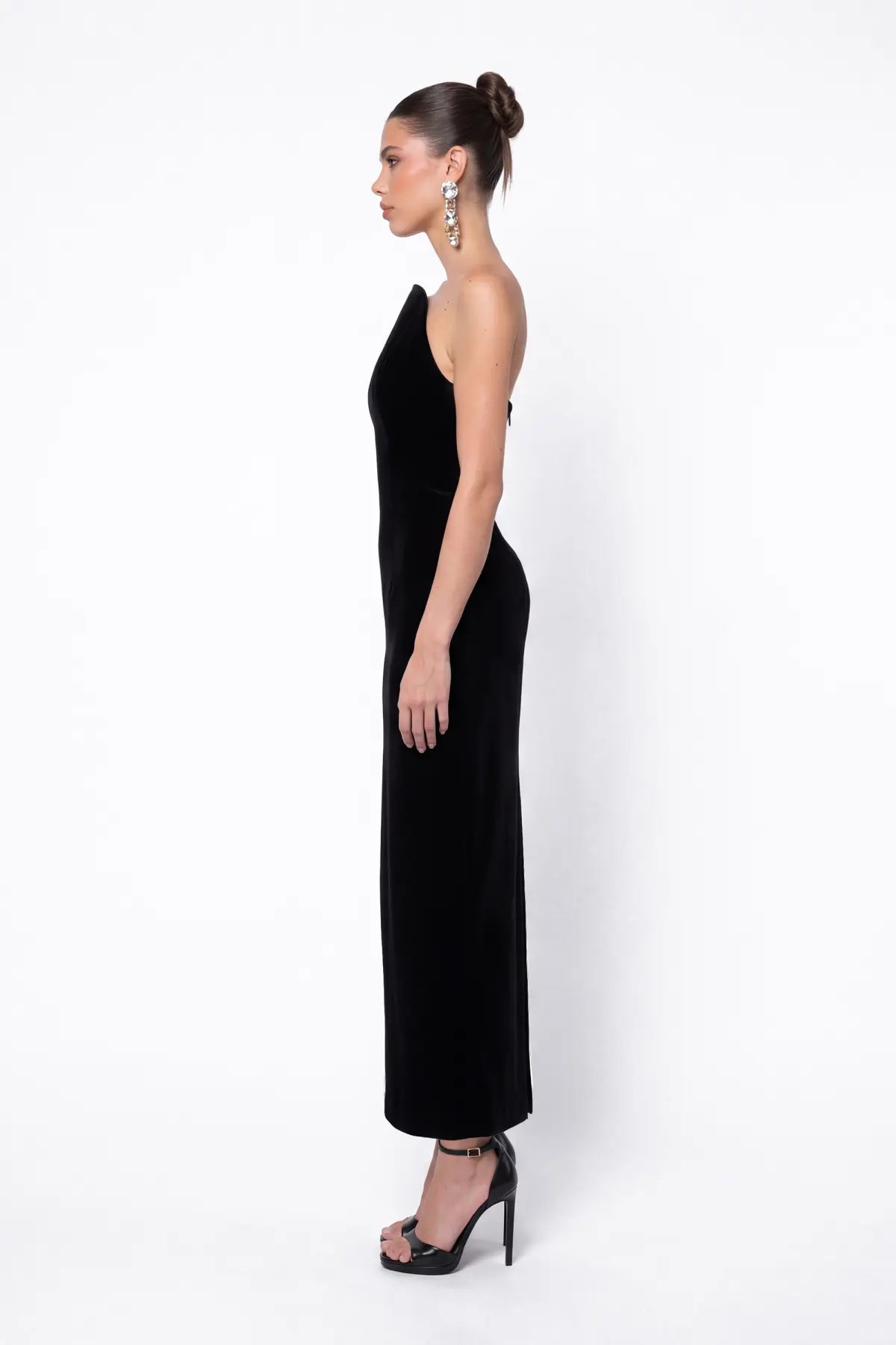 SiYah KadiFe MiDi Bodycon ElbiSe