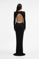 SiYah Cut-Out Detayli Maxi ElbiSe
