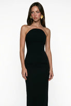 SiYah Korse Detayli Krep MiDi Bodycon ElbiSe