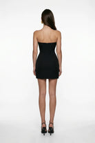 SiYah Korse Detayli Krep MiNi Bodycon ElbiSe