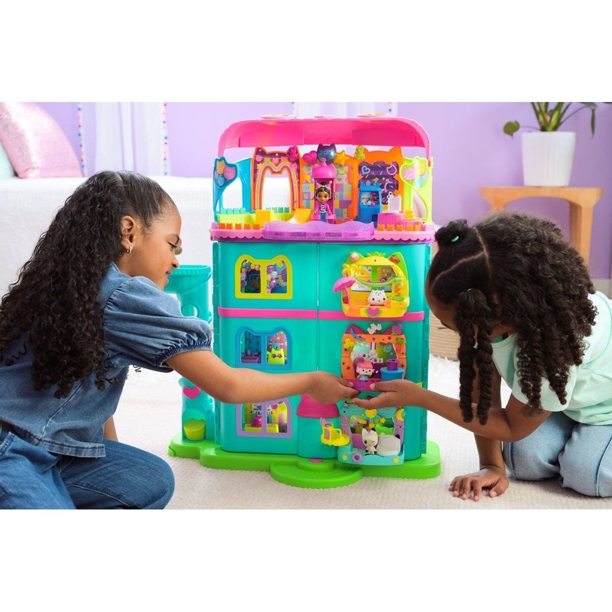 70742 Gabbys Dollhouse Festival Evi Eğlenceli Müzikli Oyun Seti 63 Cm -Spinmaster