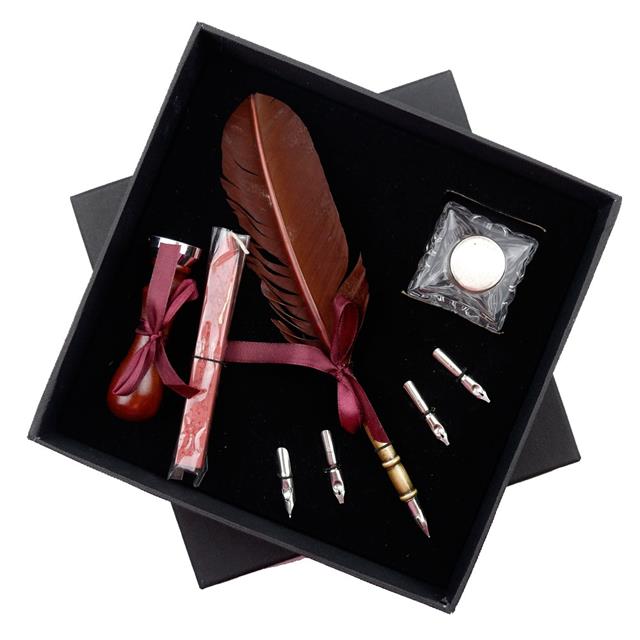 Steelpen-Steelpen Calligraphy Kristal şişe Kuş Tüyü Kaligrafi Sk291-Kaligrafi Kalemleri-1-Milagron.com