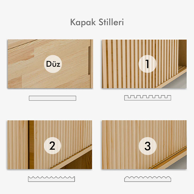 Stöff Mobel-Masif Ahşap Dikey Bölmeli Tv Ünitesi-Tv Ünitesi-9-Milagron.com