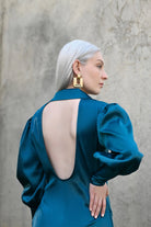 Studio Norn-Britta Saten Anvelop Elbise-Elbise-3-Milagron.com